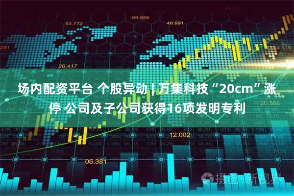 场内配资平台 个股异动 | 万集科技“20cm”涨停 公司及子公司获得16项发明专利